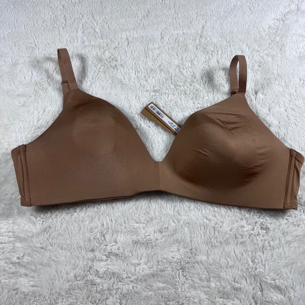 Skims Women's‎ Wireless Lightly Lined Bra Sienna Brown BR-WRL-1889 Size 38DD NWT